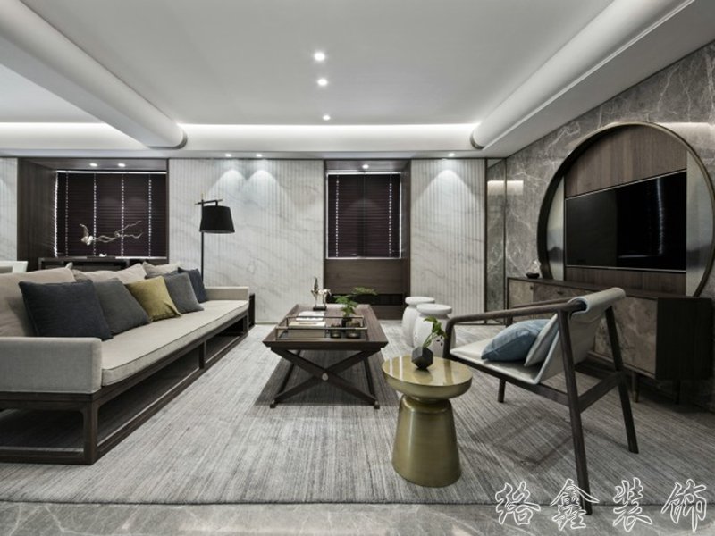 新中式風格家居裝修裝飾室內設計效果-G619